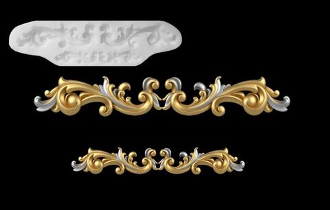 Силиконовый молд № 105 Орнамент большой + малый в подарок