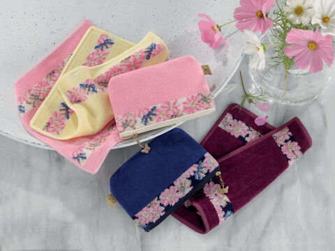 Полотенце 25x25 Feiler Cosmos beige 134 candy pink розовое