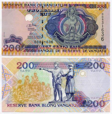 Банкнота Вануату 200 вату 1995 (2011) год BB831636. UNC