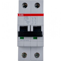 Выключатель автоматический модульный ABB S202 2п C 32А 6кА C32 2CDS252001R0324