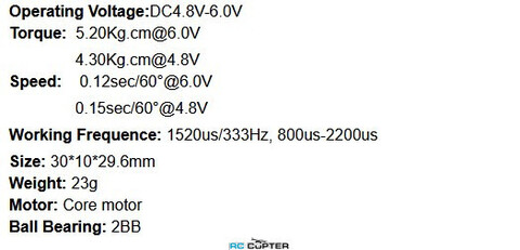 Сервопривод KST DS135MG (4.3-5.2кг/см 0.12-0.15сек, 23г)