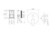 Aquatek AQ1146BGM AQ1146BGM БЕТТА смеситель для ванны 2 режима (внешняя и скрытая часть), шлиф. черный хром