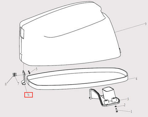 Скоба капота для лодочного мотора F9,8 Sea-PRO