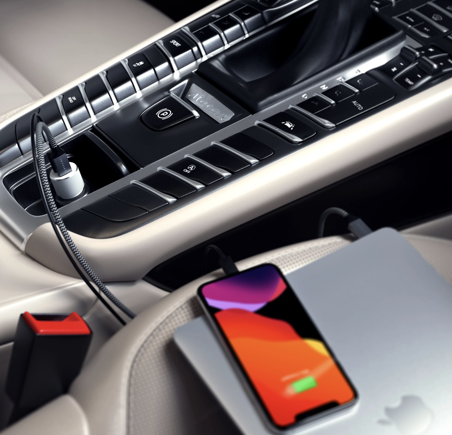 Купить Автомобильная зарядка Satechi 72W USB-C PD Car Charger 12Вт / 60Вт,  белый - по выгодной цене | Нобэл