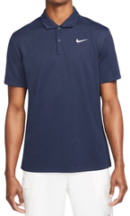 Поло теннисное Nike Men's Court Dri-Fit Solid Polo - obsidian/white