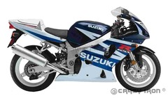 Защитные cлайдеры для SUZUKI GSX-R600, GSX-R750 2001 - 2003 г.в.