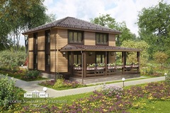 Проект двухэтажного дома "Марсель" 147 кв.м. с верандой