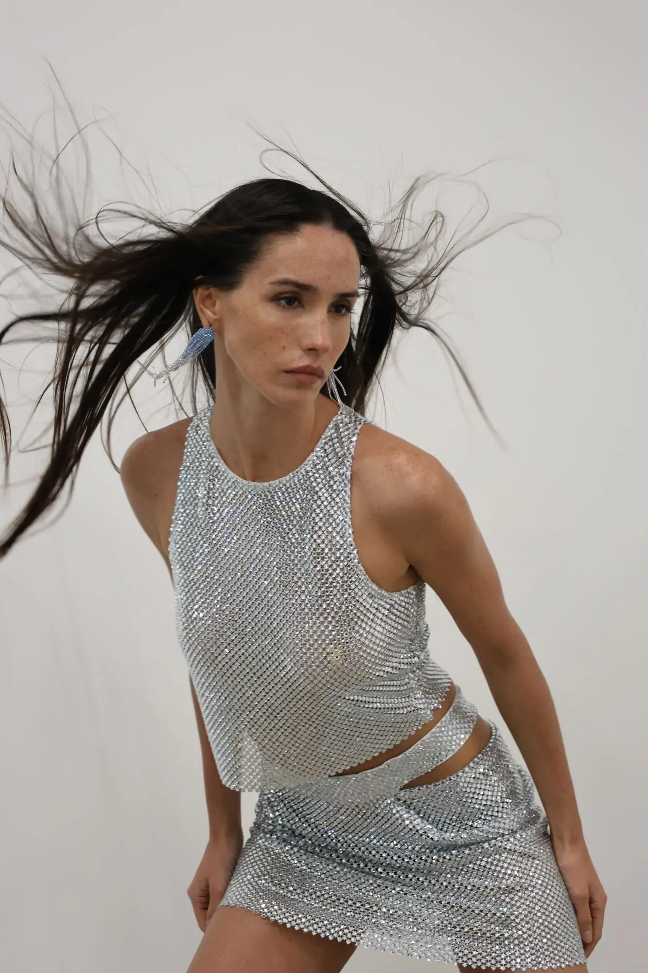 Стразовая юбка Glass Mini Skirt