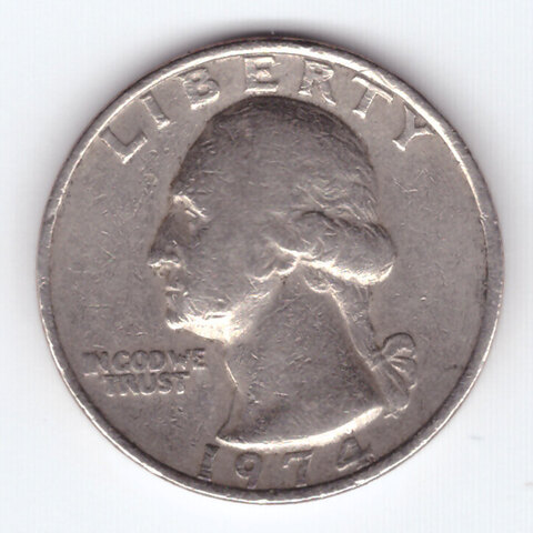 1/4 доллара 1974. США. Медно-никель VF