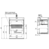 Aquanet 312876 Тумба с раковиной Aquanet Бруклин 70 цв. антрацит матовый (312876)