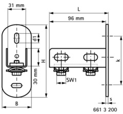 Walraven BIS RapidRail WM держатель настенный для профилей (6613200)