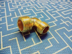 Фитинг-уголок UNITED PARTS для компрессора, резьба внешняя  3/8