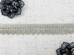 Тесьма вязаная, рис. 60003, ш. 1,9 см, пр-во Беларусь, бежево-серый