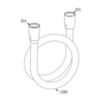 Kludi 61 071 3900 Supraflex Шланг душевой 1250 мм, в пл. оболочке, с мет. эффектом, Черный