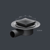 Am.Pm W01BD-P11-010-01BM MasterFlow Трап для душа точечный универс затвор Cut Gradient 10см цвет черн мат