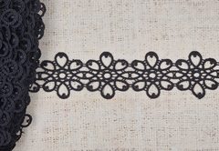 Кружево плетеное, ш. 5,5 см, чёрный