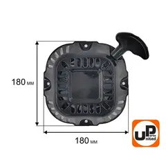 Стартер ручной UNITED PARTS для LONCIN 168/170F, круглые метал. собачки, квадратный (90-0678)