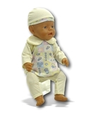 Пижама с воротничком - На кукле. Одежда для кукол, пупсов и мягких игрушек.