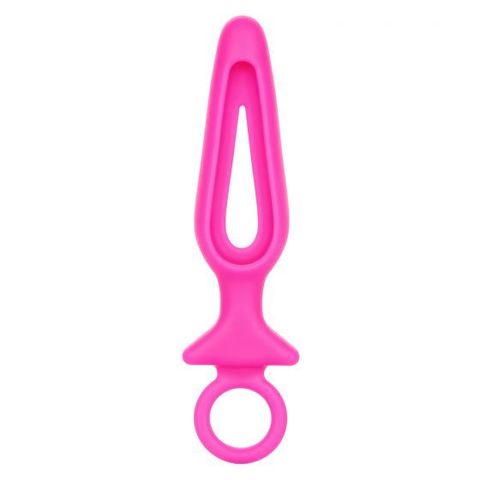 Розовая силиконовая пробка с прорезью Silicone Groove Probe - 10,2 см. - California Exotic Novelties Booty Call SE-0393-41-2