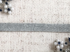 Лента киперная, хлопок, ш. 1 см, серый меланж