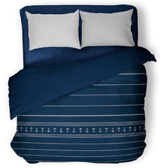 Couette Légère SANTORINI Double Bleu