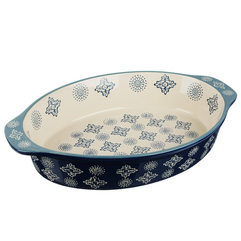 Baking dish oval 31x20.5cm, ceramic heat-resist.