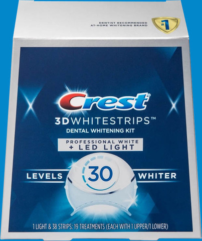 Отбеливающие полоски Crest 3D Whitestrips Professional White plus LED Light (курс 19 дней) NEW