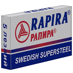 Сменные лезвия Rapira SWEDISH SUPERSTEEL для Т-обр.станка 5шт/уп РК-05СС02