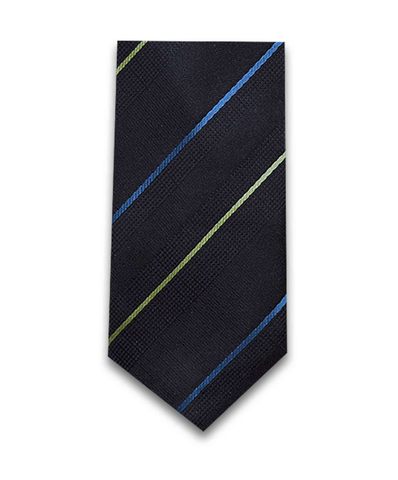 Черный галстук с контрастными полосками на кулиске TSAREVICH