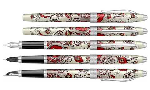 Ручка перьевая Cross Century II Botanica, Red Hummingbird Vine, F (AT0646-3FS)