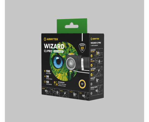 Фонарь Armytek Wizard C1 Pro Magnet USB Warm