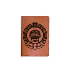 Обложка на паспорт "Герб Калмыкии", рыжая