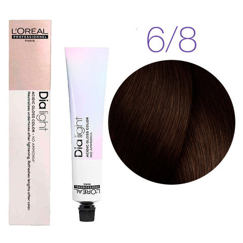 L'Oreal Professionnel Dia light 6.8 (Темный блондин мокка) - Краска для волос