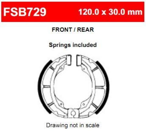 FSB729 Тормозные колодки барабанные MOTO, коробка 2 шт