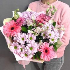 Букет в розовой гамме