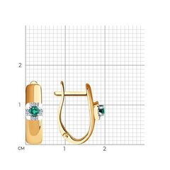3020473 - Серьги из золота с бриллиантами и изумрудами