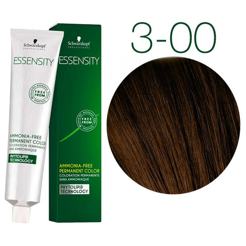 Schwarzkopf Professional Essensity 3-00 (Темный коричневый натуральный экстра) - Безаммиачный краситель для волос