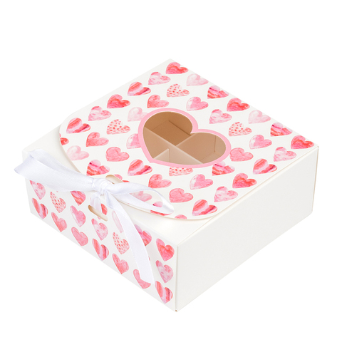 Коробка для 9 конфет с разделителями 