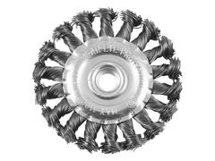 45-4-315 Щетка-крацовка дисковая, витая стальная проволока, посадочная гайка М14, d=150мм (РемоКолор)