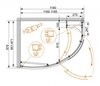 Душевой уголок Cezares ELENA RH-1 ELENA-W-RH-1-120/90-C-Cr-L