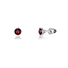 Серьги Crystal Circle с гранатом