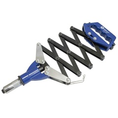 Заклепочник КОБАЛЬТ 810 мм, рычажно-складной, усиленный, заклепки 2,4-3,2-4,0-4,8-6,4 мм, коробка (243-530)