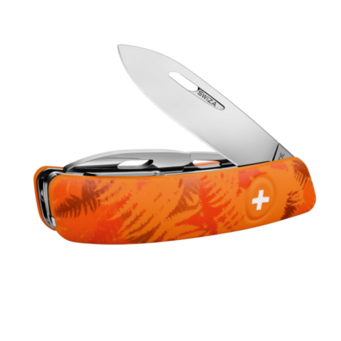 Уценка! Швейцарский нож SWIZA C03 Camouflage, 95 мм, 11 функций, оранжевый