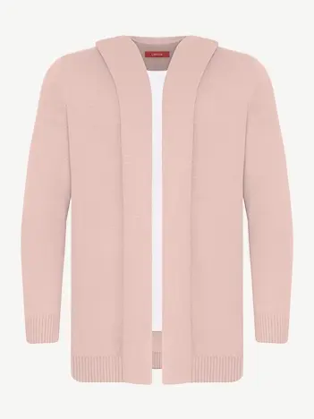 Кардиган с капюшоном из мягкой шерсти