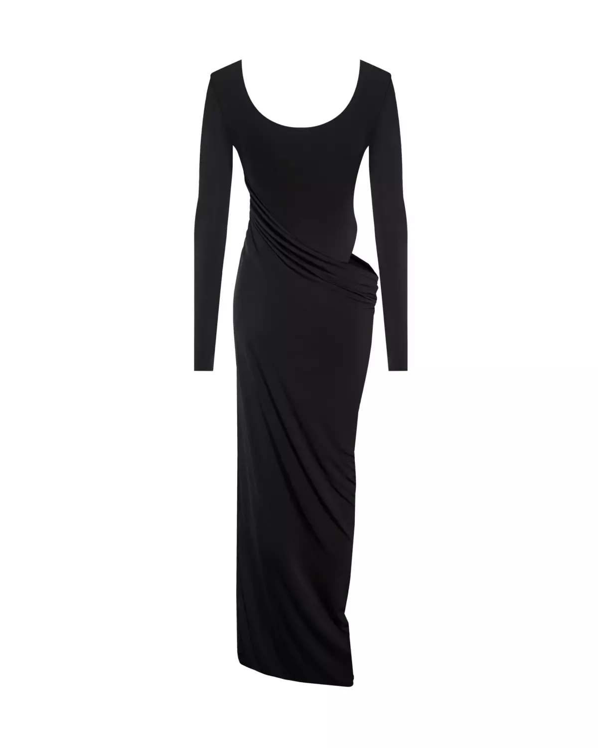 Платье Wave sleeve, Черный