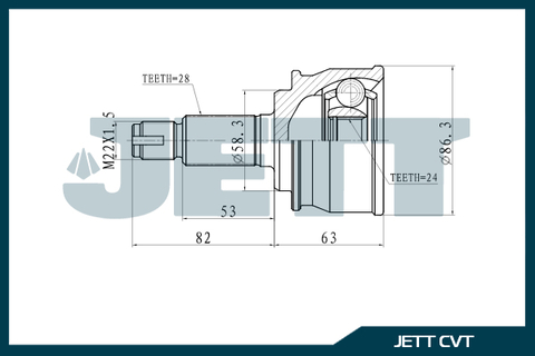 ШРУС внешний JETT V41-9322