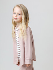 рубашка  для девочки  КР 302812/розовый лед к577