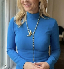 Колье - пояс (цепочка) длинное ПТИЦА (Голубь Мира) в стиле Schiaparelli