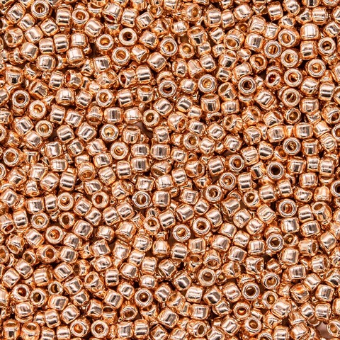 Японский бисер TOHO Round 15/0 (№PF551), непрозрачный глянцевый с металлическим блеском