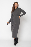 Платье для беременных и кормящих 15943 графит меланж